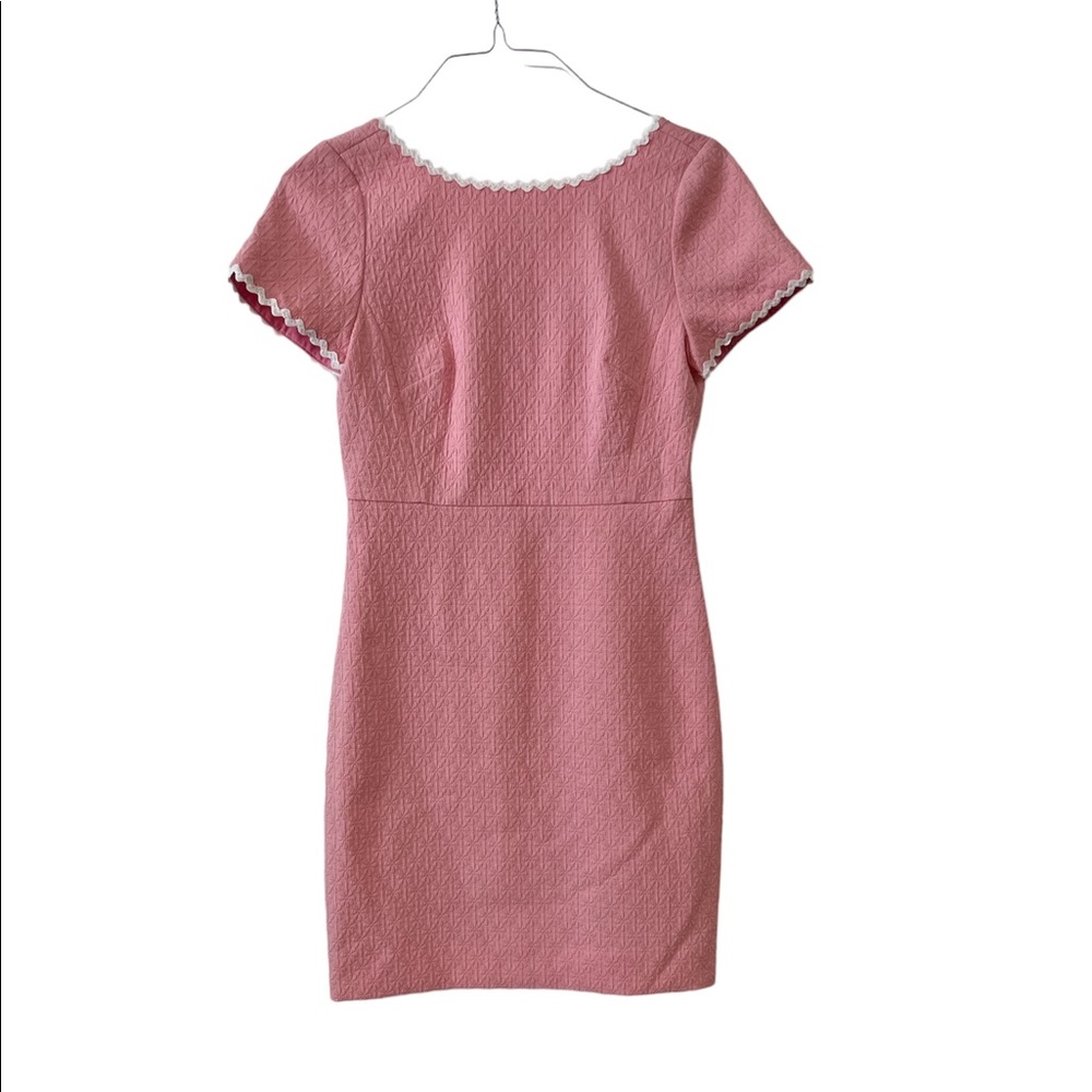 NWT Barbiecore Pink & White J. Crew Dress With Floral Pattern